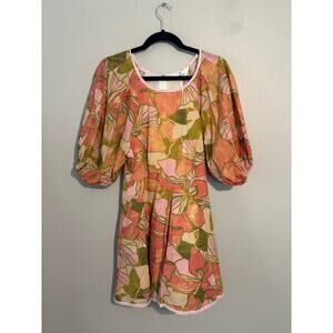 LaRoque Floral Cotton Dress Small